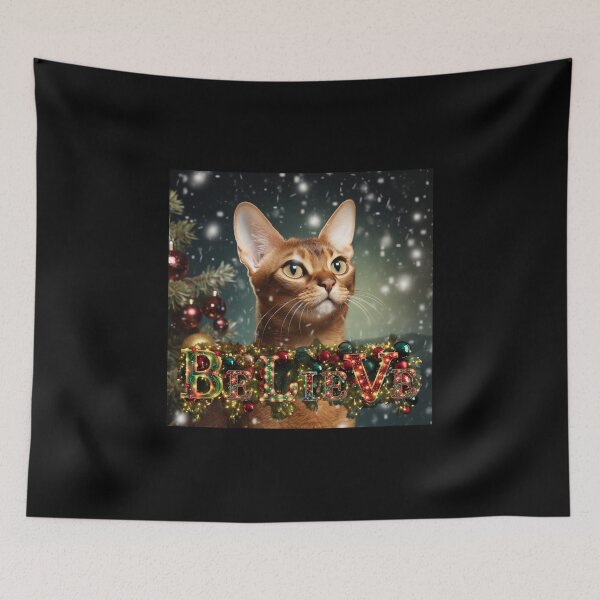Item preview, Meowy Christmas: Christmas Abyssinian Cat designed and sold by Fantasy Masterpiece.
