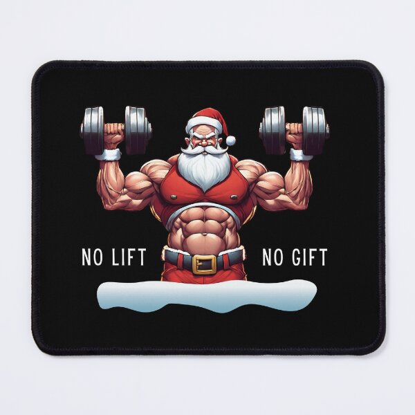 Item preview, Christmas gym weightlifter santa designed and sold by noneko04.