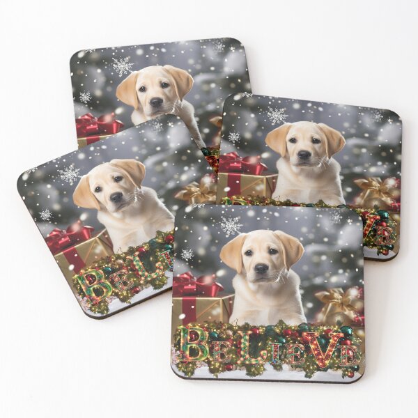 Item preview, Merry Woofmas: Christmas Yellow Lab Puppy designed and sold by Fantasy Masterpiece.