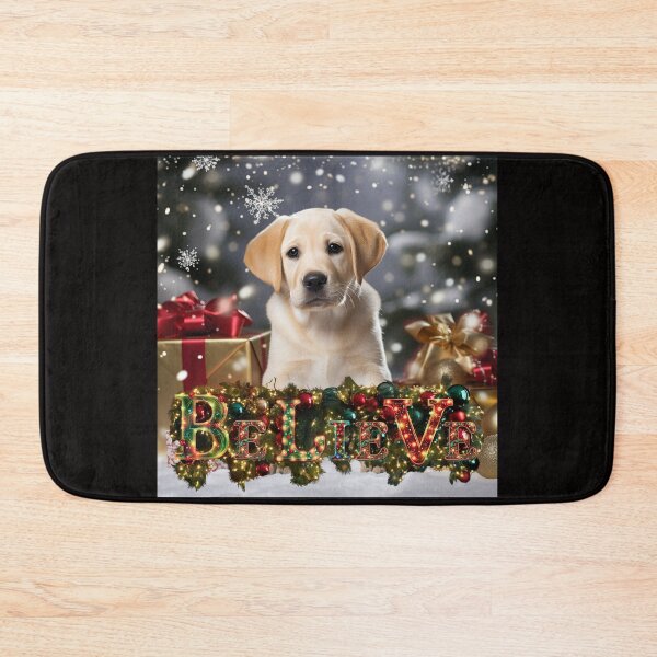Item preview, Merry Woofmas: Christmas Yellow Lab Puppy designed and sold by Fantasy Masterpiece.