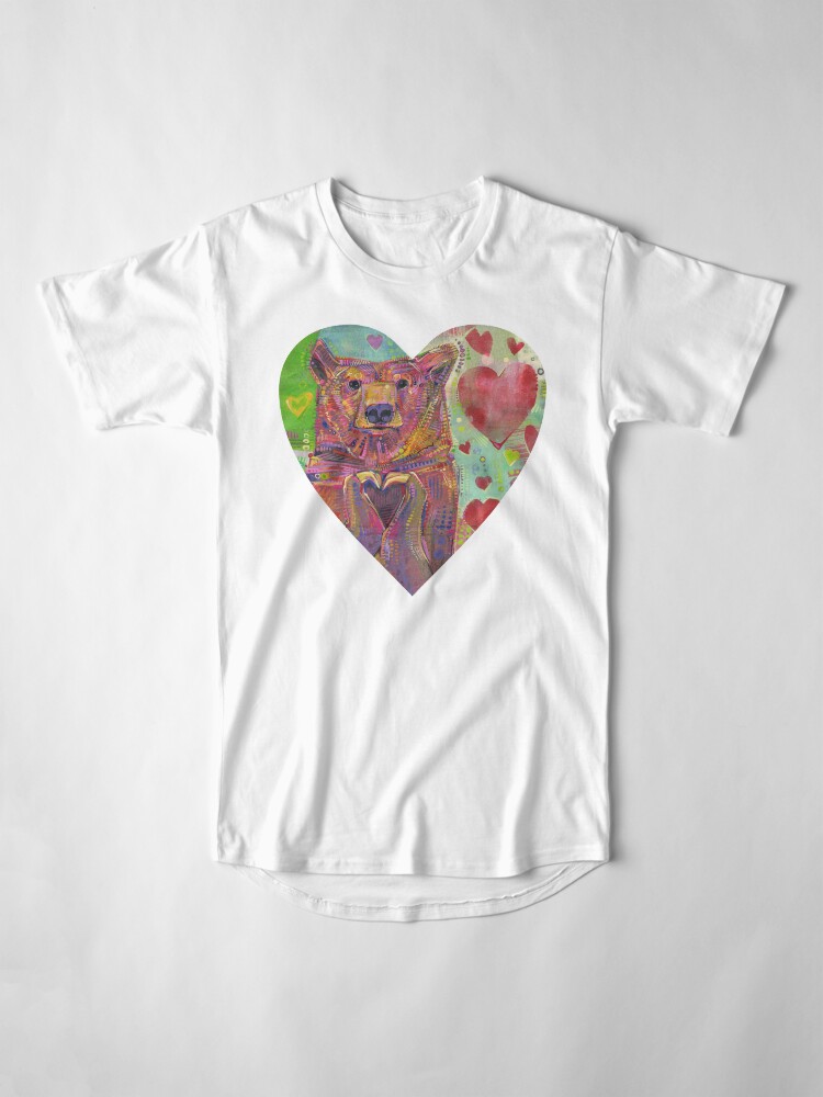 Alternate view of Share the Bear (green) painting - 2014 Long T-Shirt