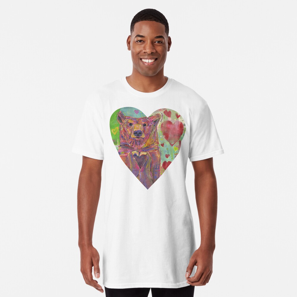 Share the Bear (green) painting - 2014 Long T-Shirt