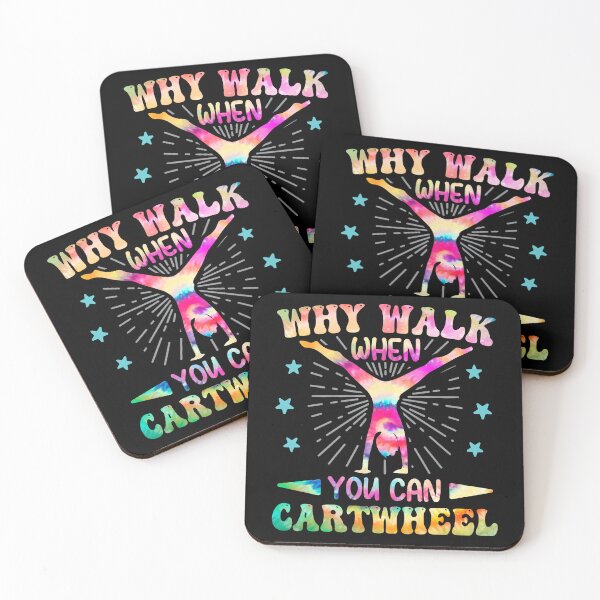 Item preview, Why Walk When You Can Cartwheel Tumbling Gymnastics Tie Dye designed and sold by Artisticlions-A.