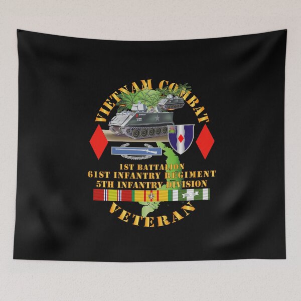 Item preview, Army - Vietnam Combat Vet - 1st Bn 61st  IN - 5th Inf Div w APCs designed and sold by Military Insignia Products.