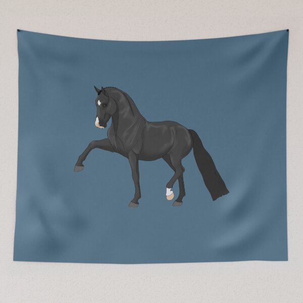 Item preview, Trotting Black Warmblood Horse designed and sold by DappledMoon.
