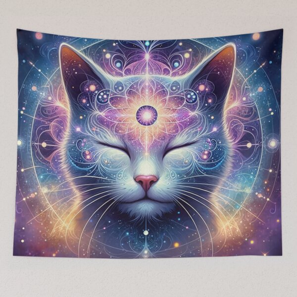 Item preview, Transcendental meditation cat third eye  designed and sold by Carthage-Kitten.