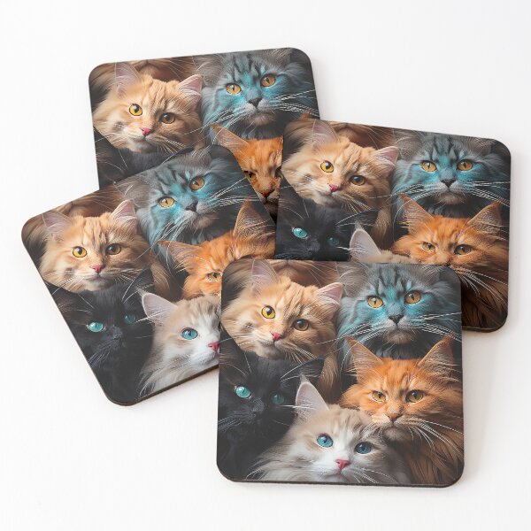 Item preview, Adorable Cute Sweet Kawaii Cats - Surreal Vivid Colored Sweet Cats 24 designed and sold by MadeByRobots.