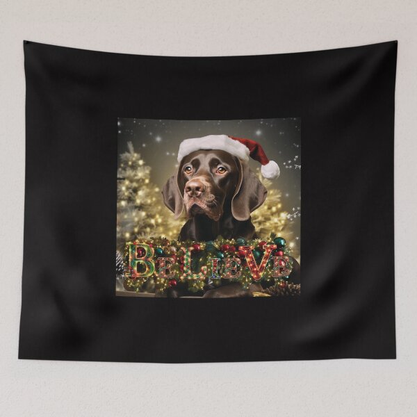 Artikelvorschau, Merry Woofmas: Christmas Chocolate Lab entworfen und verkauft von Fantasy Masterpiece.