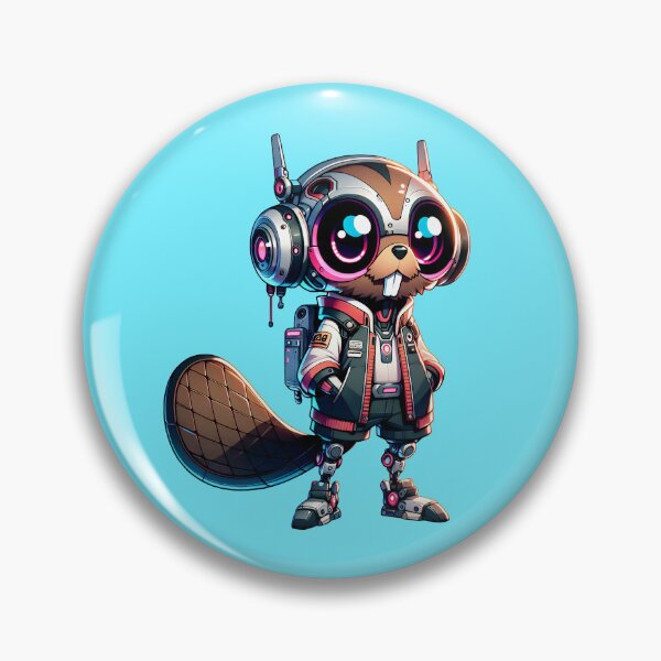 Item preview, Cute Cyberpunk Robot Beaver! designed and sold by kukamatsu.