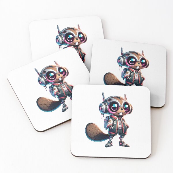 Item preview, Cute Cyberpunk Robot Beaver! designed and sold by kukamatsu.