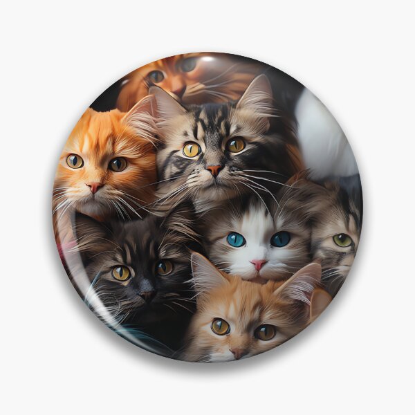 Item preview, Adorable Cute Sweet Kawaii Cats - Surreal Vivid Colored Sweet Cats 27 designed and sold by MadeByRobots.
