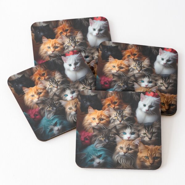 Item preview, Adorable Cute Sweet Kawaii Cats - Surreal Vivid Colored Sweet Cats 27 designed and sold by MadeByRobots.