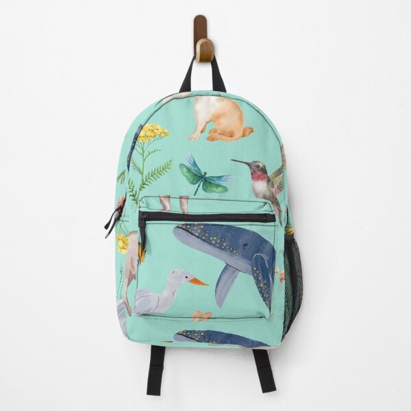 Item preview, Animal Insect Flower Bird Rodent Whale Nature Print designed and sold by IntoClearWater.