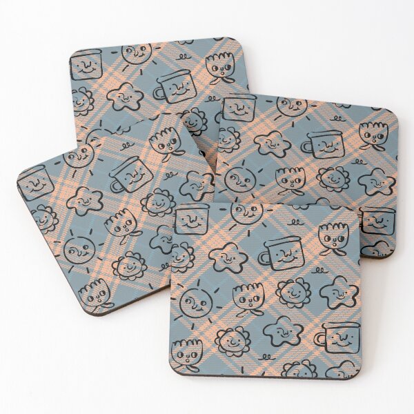 Item preview, Unique Abstract Faces Plaid Seamless Pattern designed and sold by OrangeMG.