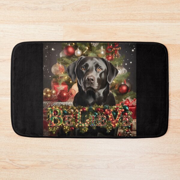 Aperçu de l'œuvre Joyeux Woofmas : Noël Black Lab créée et vendue par Fantasy Masterpiece.