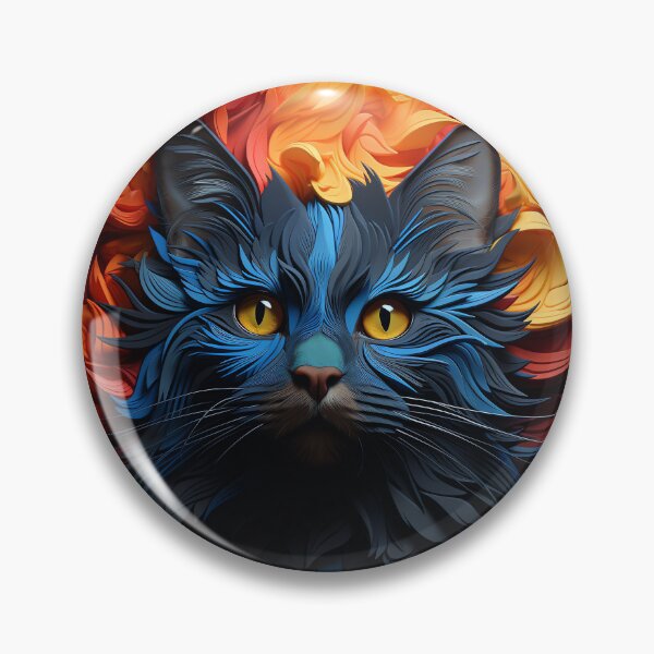 Item preview, Cute Kawaii Fluffy Cat - Surreal Vivid Colored Sweet Cat  designed and sold by MadeByRobots.