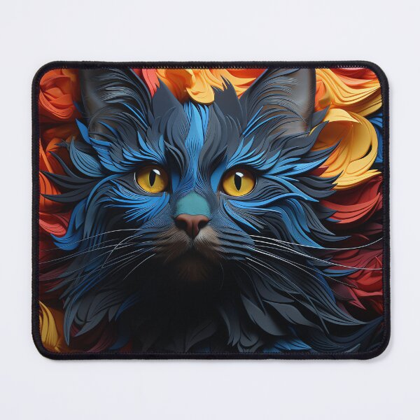 Item preview, Cute Kawaii Fluffy Cat - Surreal Vivid Colored Sweet Cat designed and sold by MadeByRobots.