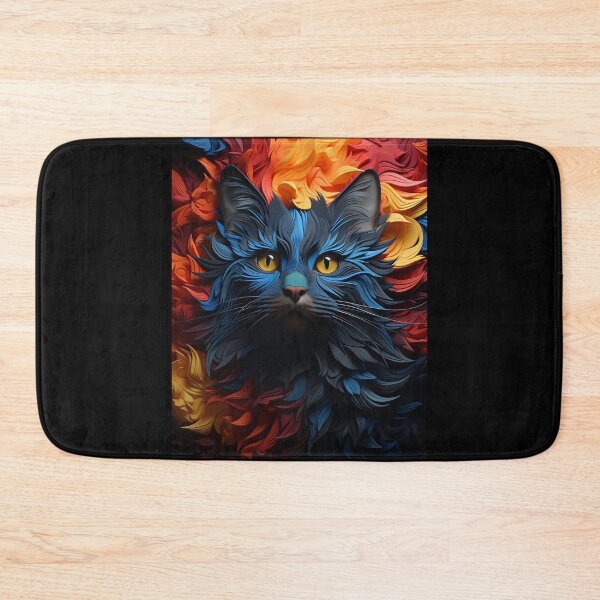 Item preview, Cute Kawaii Fluffy Cat - Surreal Vivid Colored Sweet Cat  designed and sold by MadeByRobots.
