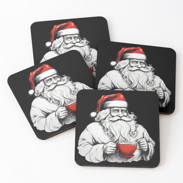 Item preview, Santa with coffee designed and sold by StyleSketch.