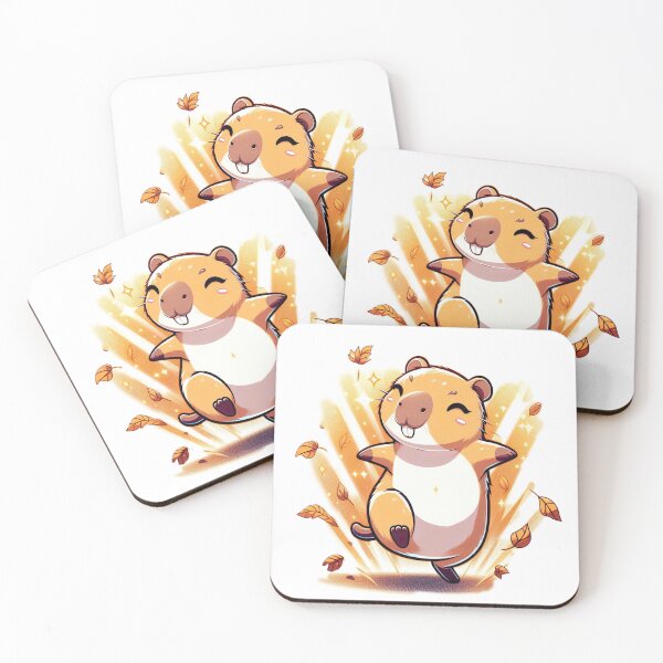 Item preview, "Whimsical Capybara Anime Dance: Joyful Leaf Village Choreography in Warm Lighting" designed and sold by Huycao211.