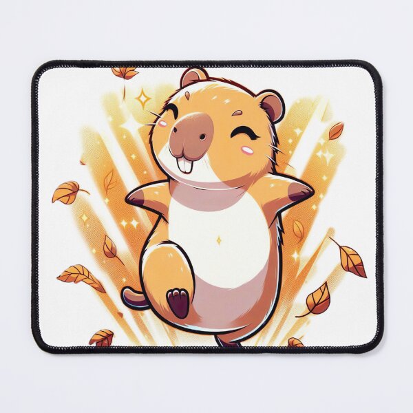 Item preview, "Whimsical Capybara Anime Dance: Joyful Leaf Village Choreography in Warm Lighting" designed and sold by Huycao211.