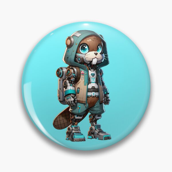 Item preview, Cute Cyberpunk Robot Beaver! designed and sold by kukamatsu.
