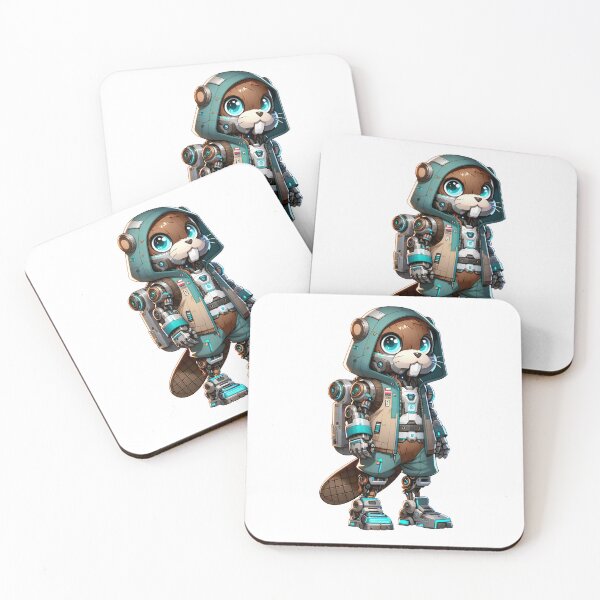 Item preview, Cute Cyberpunk Robot Beaver! designed and sold by kukamatsu.