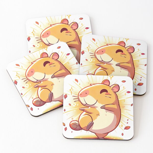 Item preview, "Whimsical Capybara Anime Dance: Joyful Leaf Village Choreography in Warm Lighting" designed and sold by Huycao211.