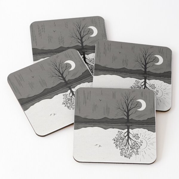Item preview, Tree reflection, moon and sun designed and sold by ZeinalArt.