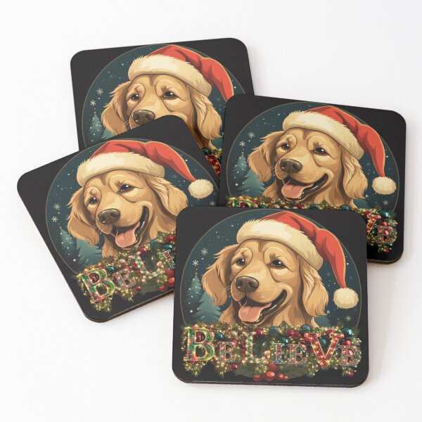 Item preview, Merry Woofmas Golden Retriever designed and sold by Fantasy Masterpiece.