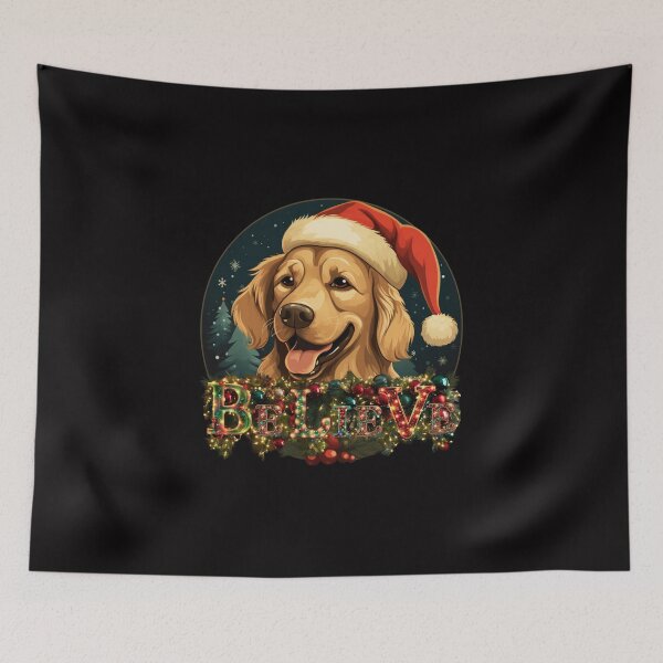 Item preview, Merry Woofmas Golden Retriever designed and sold by Fantasy Masterpiece.