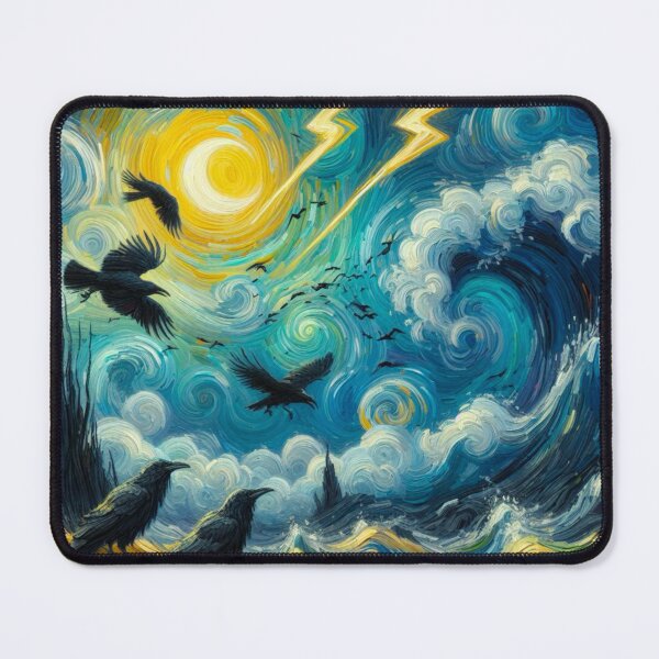 Item preview, Ravens on a Starry Night - Spooky Starry Night designed and sold by Star-Fragment.