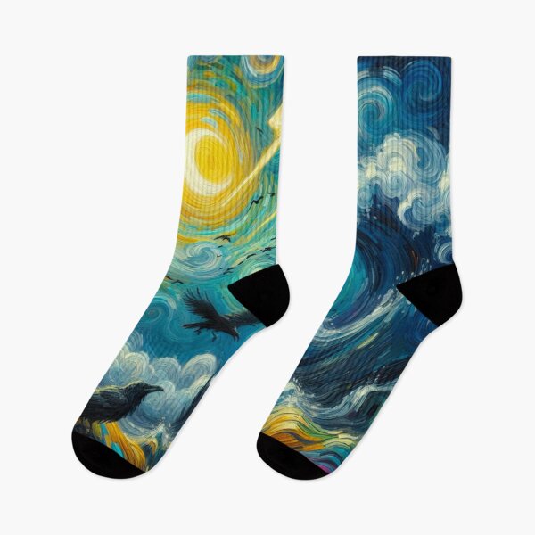 Item preview, Ravens on a Starry Night - Spooky Starry Night designed and sold by Star-Fragment.