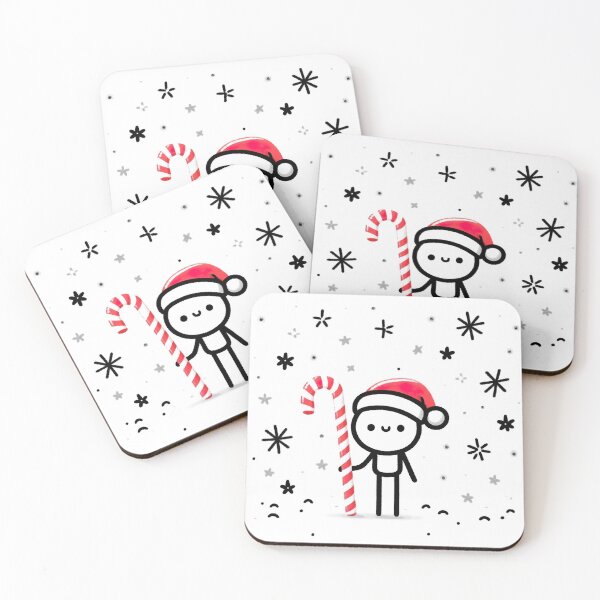 Item preview, "Cheerful Stickman Christmas Hat: Minimalist Festive Graphic Illustration" designed and sold by Huycao211.