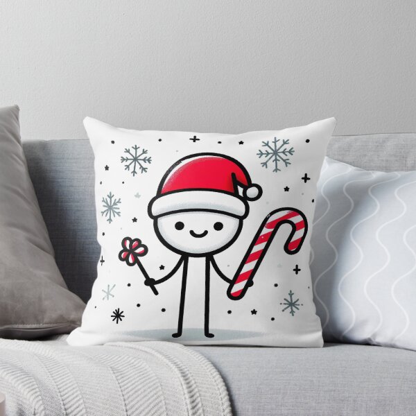 Item preview, "Cheerful Stickman Christmas Hat: Minimalist Festive Graphic Illustration" designed and sold by Huycao211.
