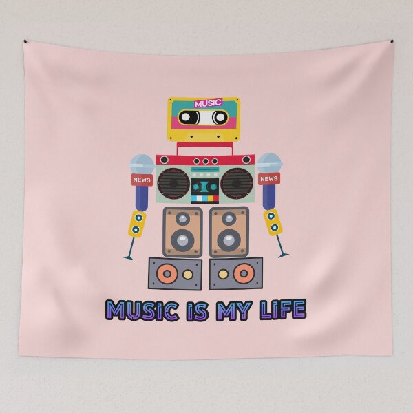 Item preview, Music is my life,love music, robot designed and sold by zzzozzo.