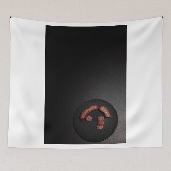 Item preview, Elegant Grey Plate with Typical Sausage Luganighe designed and sold by Mats Silvan.