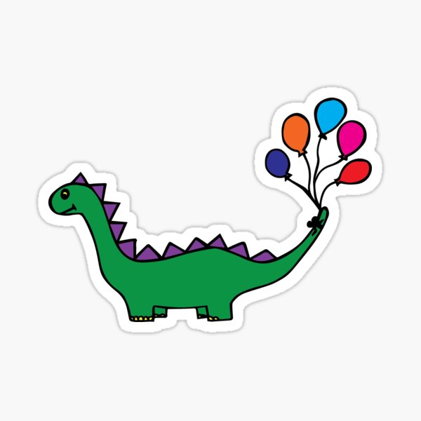 Whimsical Dino Sticker