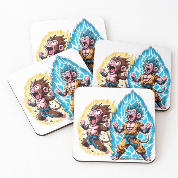 Item preview, "Mono humorístico Super Saiyan: asombro y emoción caricaturescos" designed and sold by Huycao211.