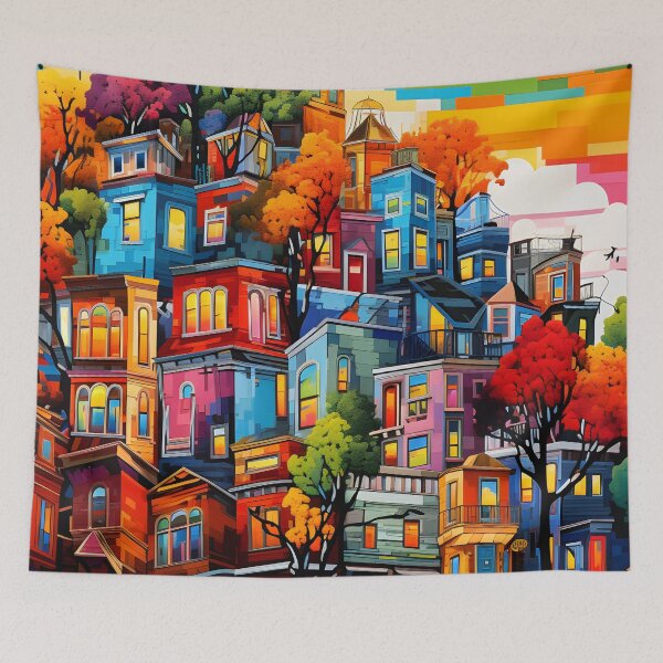 Item preview, Cityscape Chromatics: A Kaleidoscope of Urban Life designed and sold by X4eArtist.