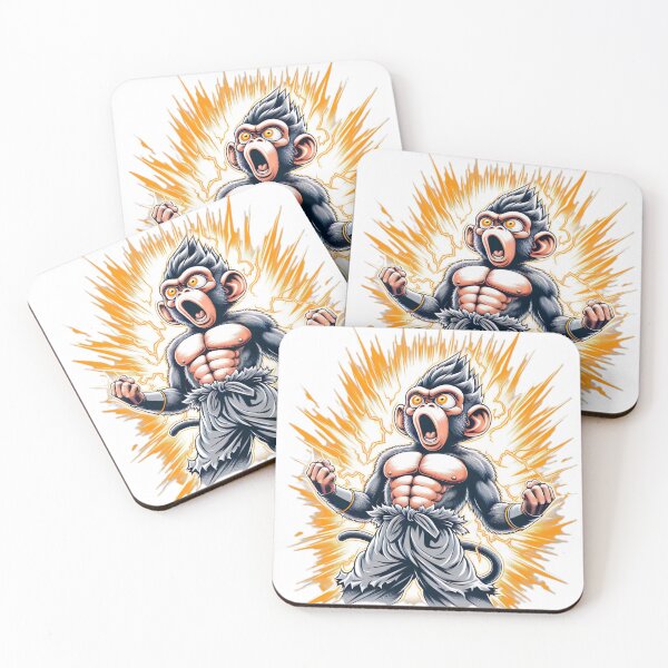 Item preview, "Humorous Monkey Super Saiyan: Cartoonish Astonishment and Excitement" designed and sold by Huycao211.