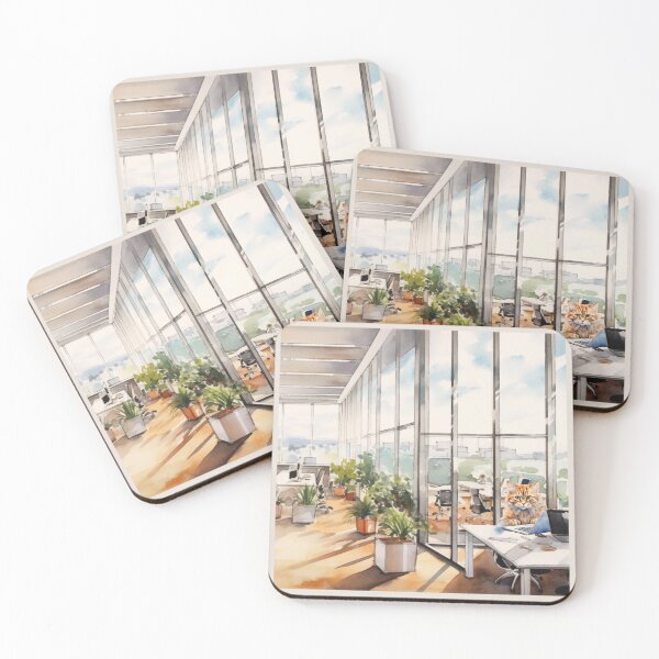 Item preview, funny, cute, cool, cat, reading e-, books, the office background designed and sold by Cerulean-Shop.