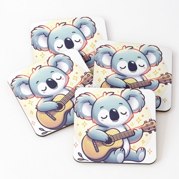Item preview, "Charming Koala Guitar Play: Cartoonish Heartwarming Vibes" designed and sold by Huycao211.