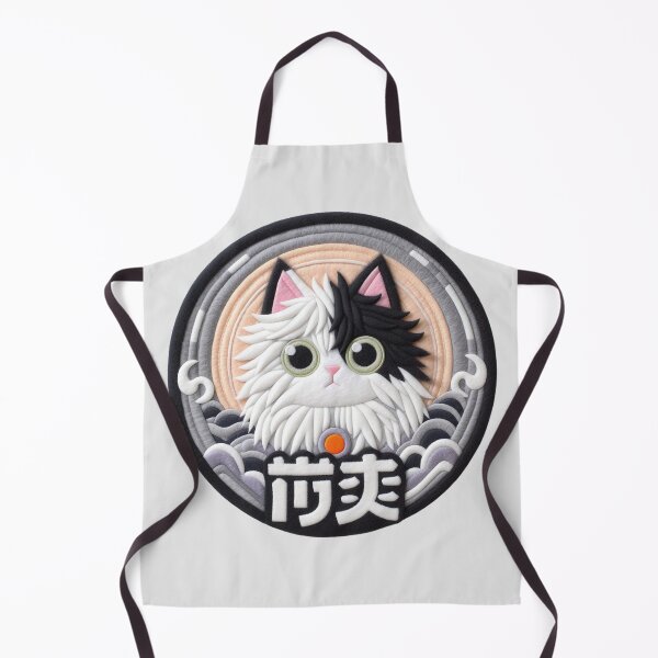 Item preview, Fluffy Manga Cat | Kawaii Embroidery and Felt Illustration designed and sold by GALUMARKET.