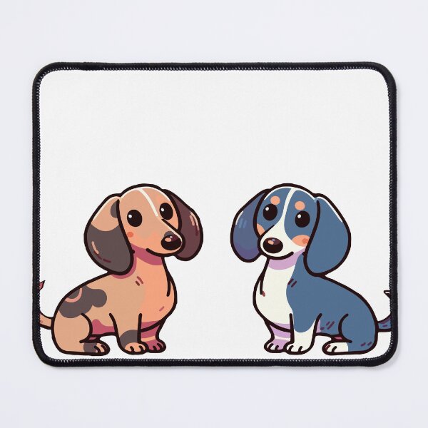 Item preview, Patchwork Pals: Piebald Dachshund Duo designed and sold by BarkandStick.