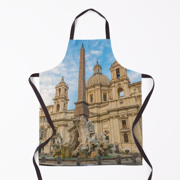 Item preview, City Square Navona with Obelisk and Fountain and Church in a Sunny Day in Rome designed and sold by Mats Silvan.
