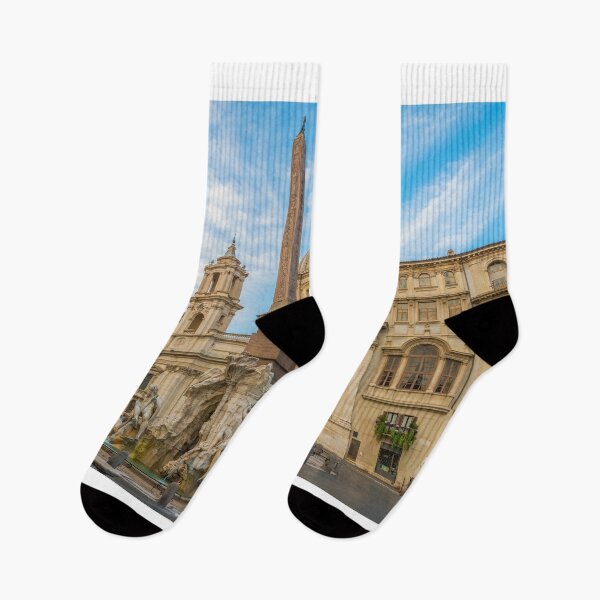 Item preview, City Square Navona with Obelisk and Fountain and Church in a Sunny Day in Rome designed and sold by Mats Silvan.
