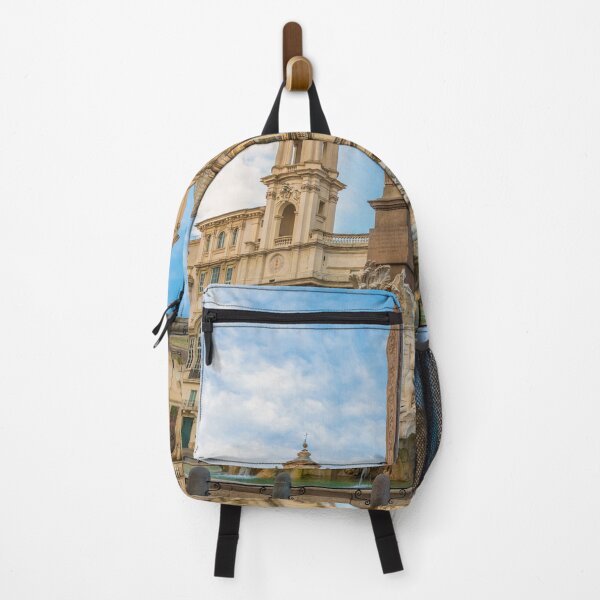 Item preview, City Square Navona with Obelisk and Fountain and Church in a Sunny Day in Rome designed and sold by Mats Silvan.