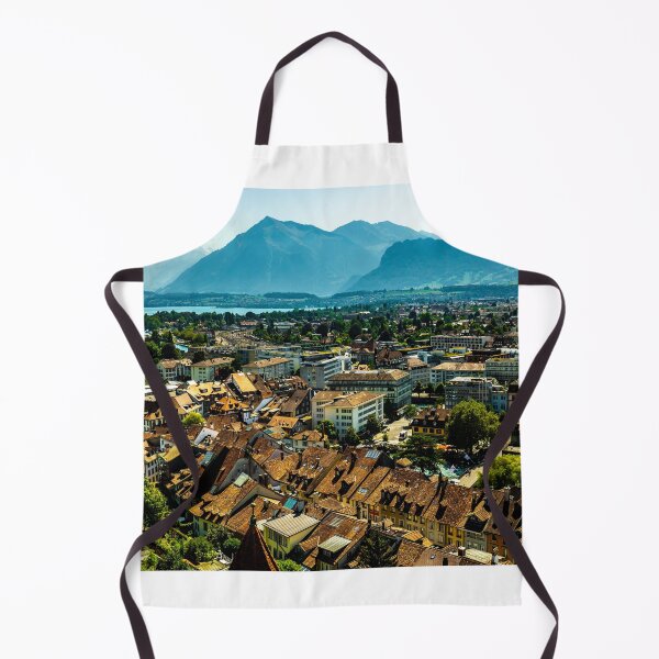 Item preview, Aerial View over City of Thun and Lake with Mountain designed and sold by Mats Silvan.