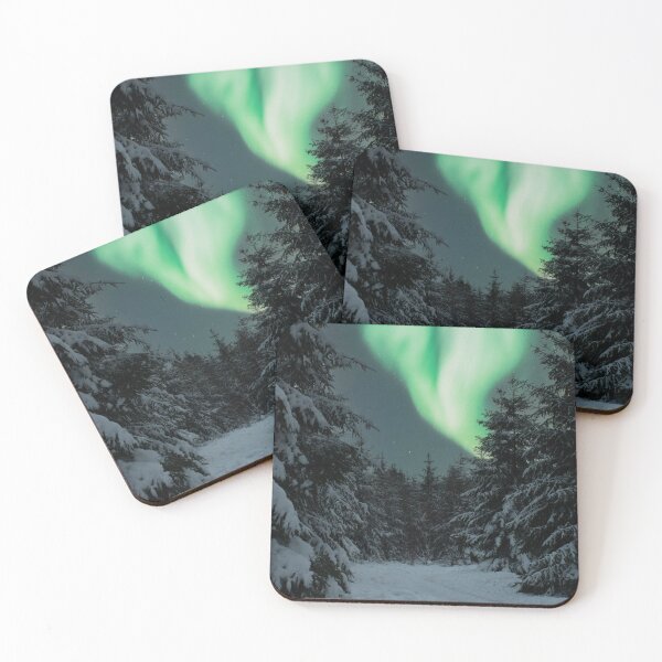 Item preview, Forest path under northern lights designed and sold by rhosbahu.